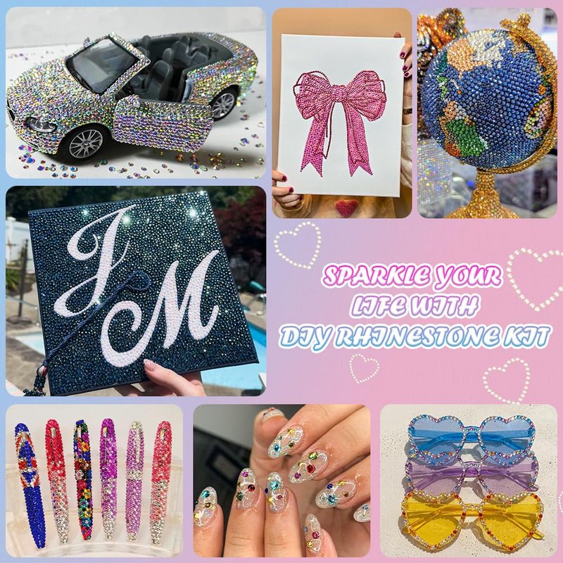 JOICEE 48000Pcs Resin Jelly Rhinestones for Bedazzling, 48 Colors 3mm Colorful Flatback Rhinestones Gems for Nails Face Makeup Tumblers DIY Jewelry Crafts