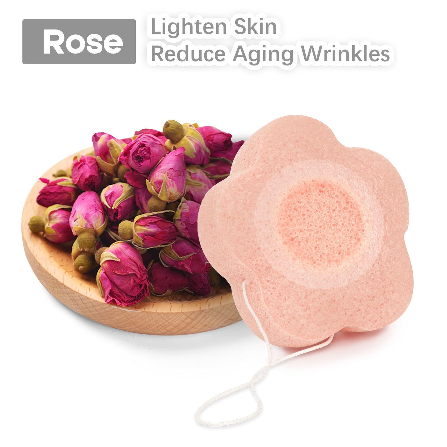 Konjac Facial Sponges Scrubbers Set for Cleansing Exfoliating Washing Face Body, Organic Natural Face Sponge Puffs for Exfoliator Skincare Makeup Removal, Safe for Women Men Sensitive Oily Dry Skin