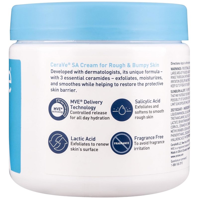 CeraVe Moisturizing Cream - Exfoliating Body Cream with Salicylic Acid & Ceramides | 16 Ounce
