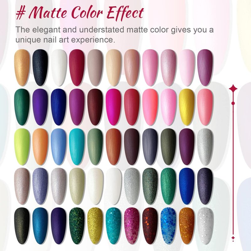 JODSONE Gel Nail Polish Starter Kit - 60 Colors, UV Light, No Wipe Base & Top Coat | Easy Application