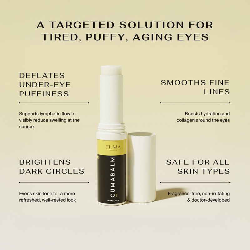 CumaBalm™ – Eye Balm with Turmeric and Retinol for Puffy Eyes & Dark Circles – Vegan