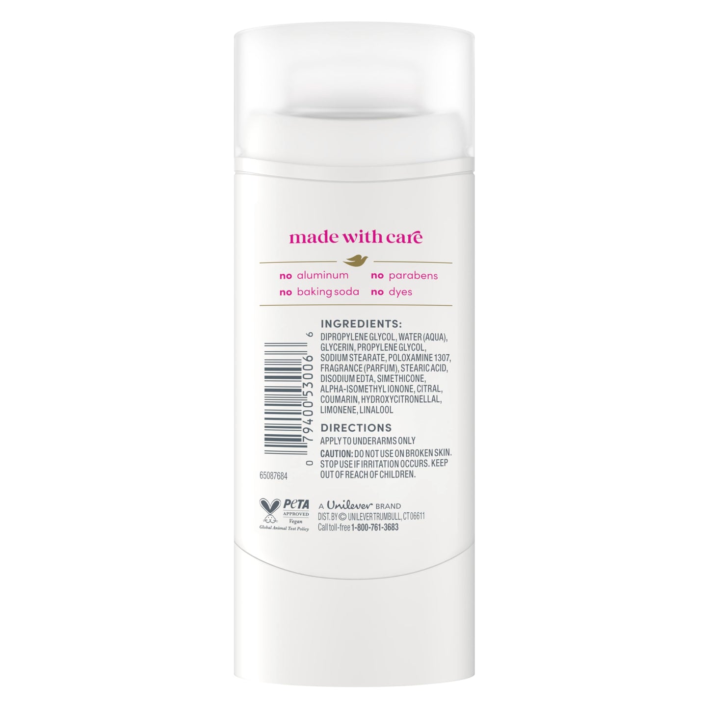 Dove Deodorant Stick Dragon Fruit Fizz for 72 Hour Odor Protection Aluminum Free 2.4 oz