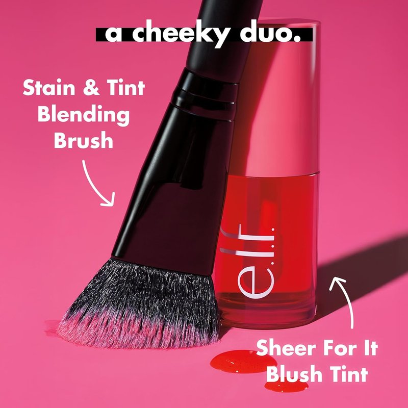 e.l.f. Sheer For It Blush Tint, Multi-Use, Long-Lasting Lip & Cheek Makeup, Creates A Natural Flush Finish, Vegan & Cruelty-Free, Pink Positive