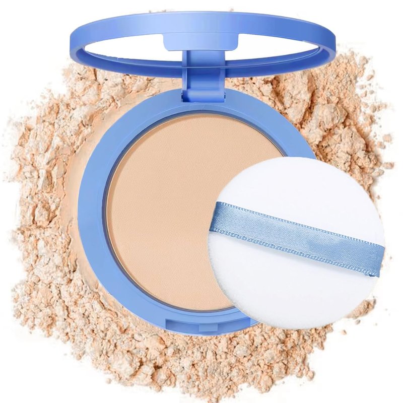 Oil Control Face Pressed Powder - Matte Smooth Finishing Makeup | Waterproof, Lightweight, 0.35 Oz - Classic Ivory