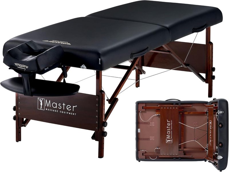 Del Ray Pro Portable Massage Table - 30” Adjustable Height, 750 lbs Capacity | Ideal for Lash, Spa & Tattoo Use
