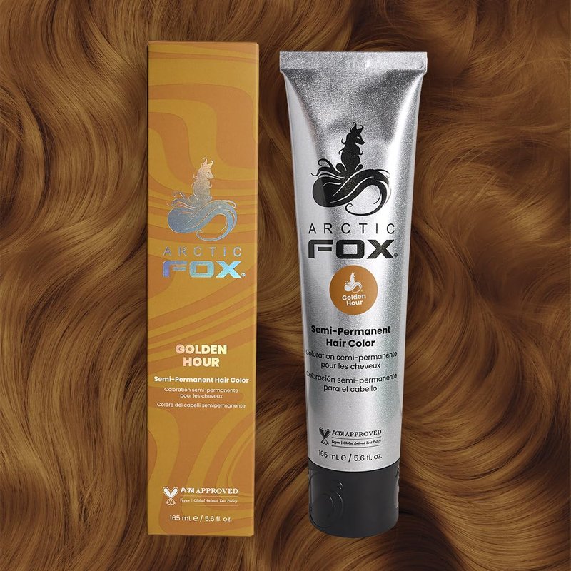 Arctic Fox Semi-Permanent Hair Dye Golden Hour - Vegan, Cruelty-Free, Ammonia-Free - 5.6 fl oz