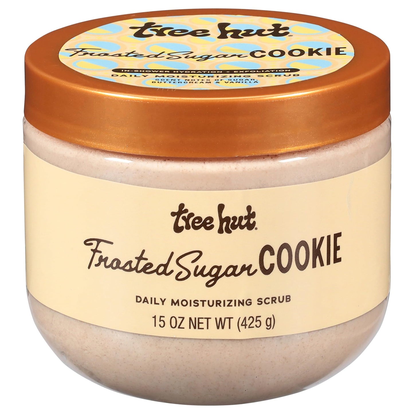 Tree Hut Frosted Sugar Cookie Daily Moisturizing Scrub, Whipped Foamy Exfoliating Body Scrub, Hydrating Formula for Soft, Glowing Skin, 15 oz