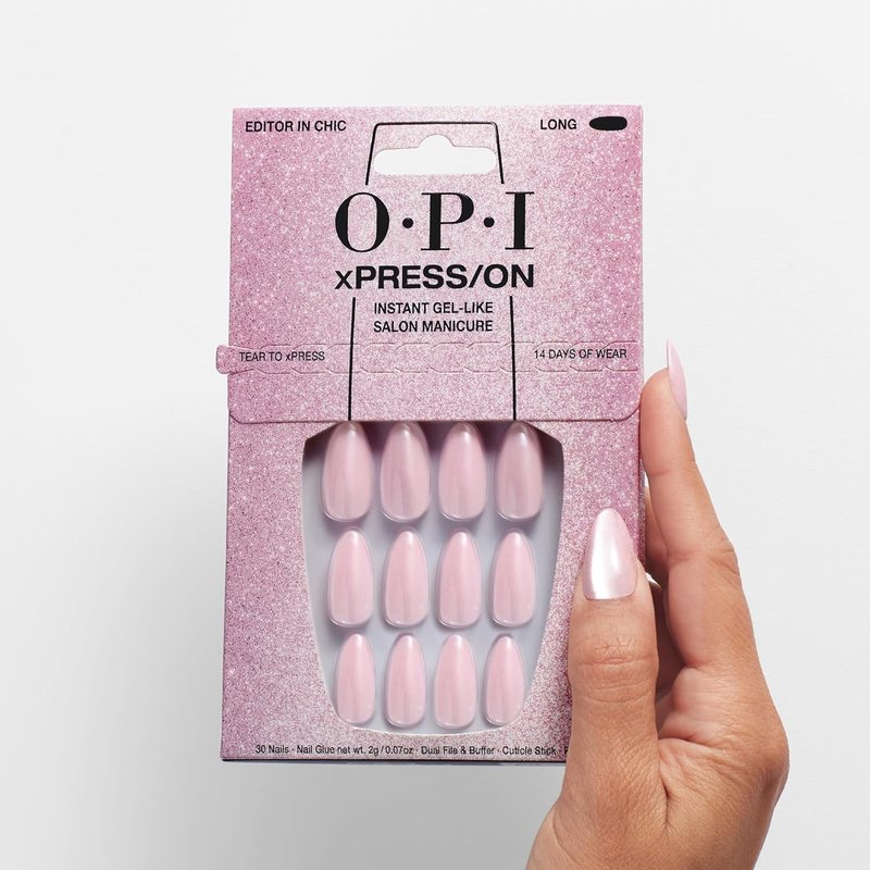 OPI Press-On Nails - Professional Nail Art Kit | Short Round, Long Almond & Coffin Shapes