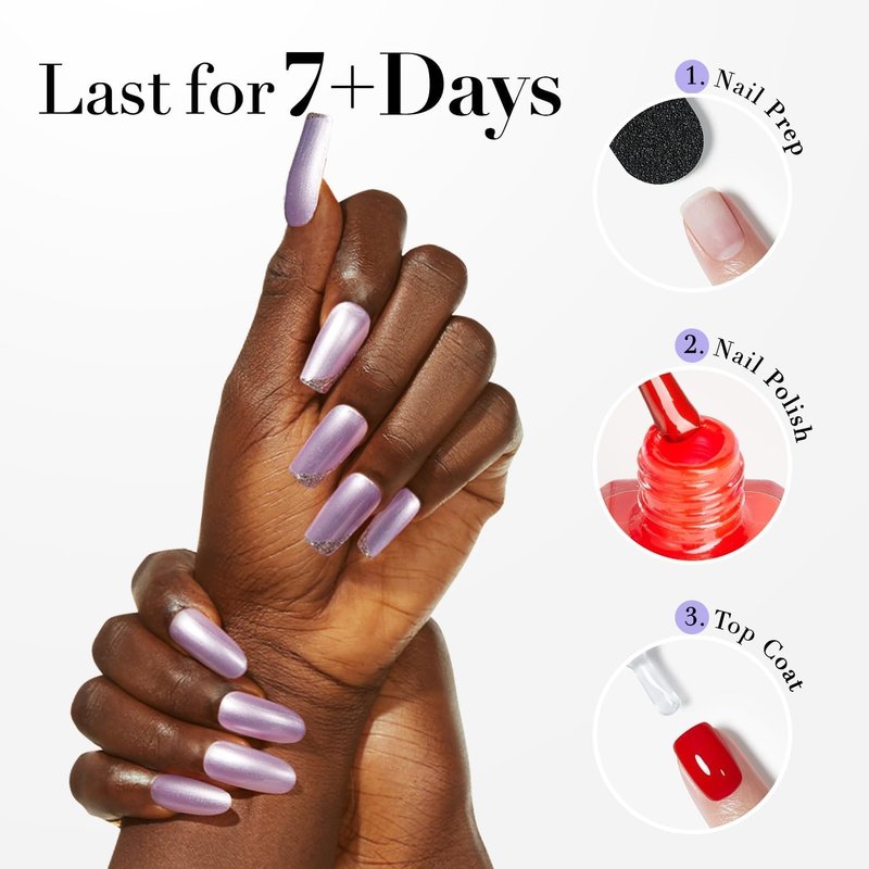 Galaxy Nail Enamel Polish - Quick Dry Blue Purple Violet Color for DIY Manicure & Pedicure