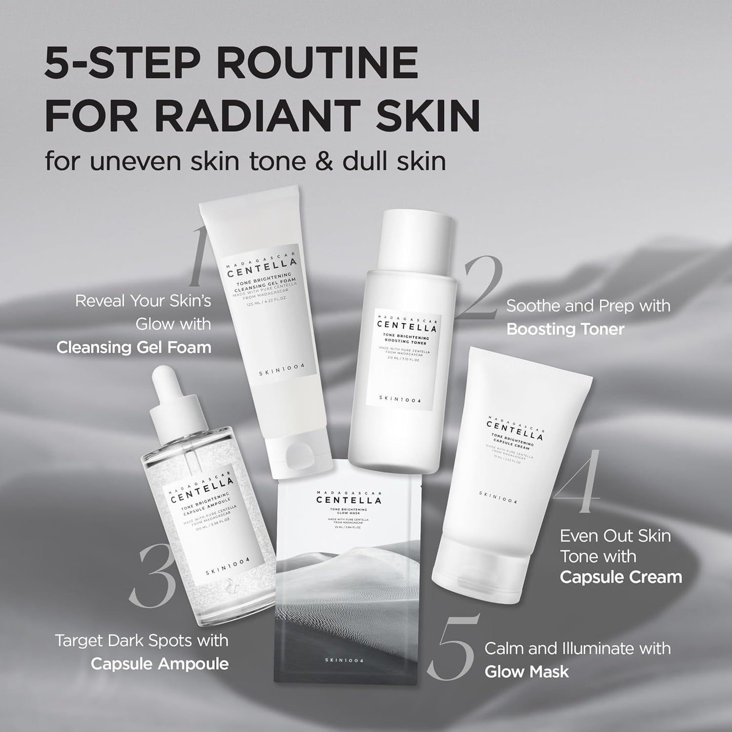 SKIN1004 Tone Balancing Boosting Toner, Korean Face Toner for Uneven Skin Tone, Centella Toner with Niacinamide & MadeWhite, Gentle Exfoliating, Radiant Skin, Korean Skin Care, 7.10 fl.oz / 210ml