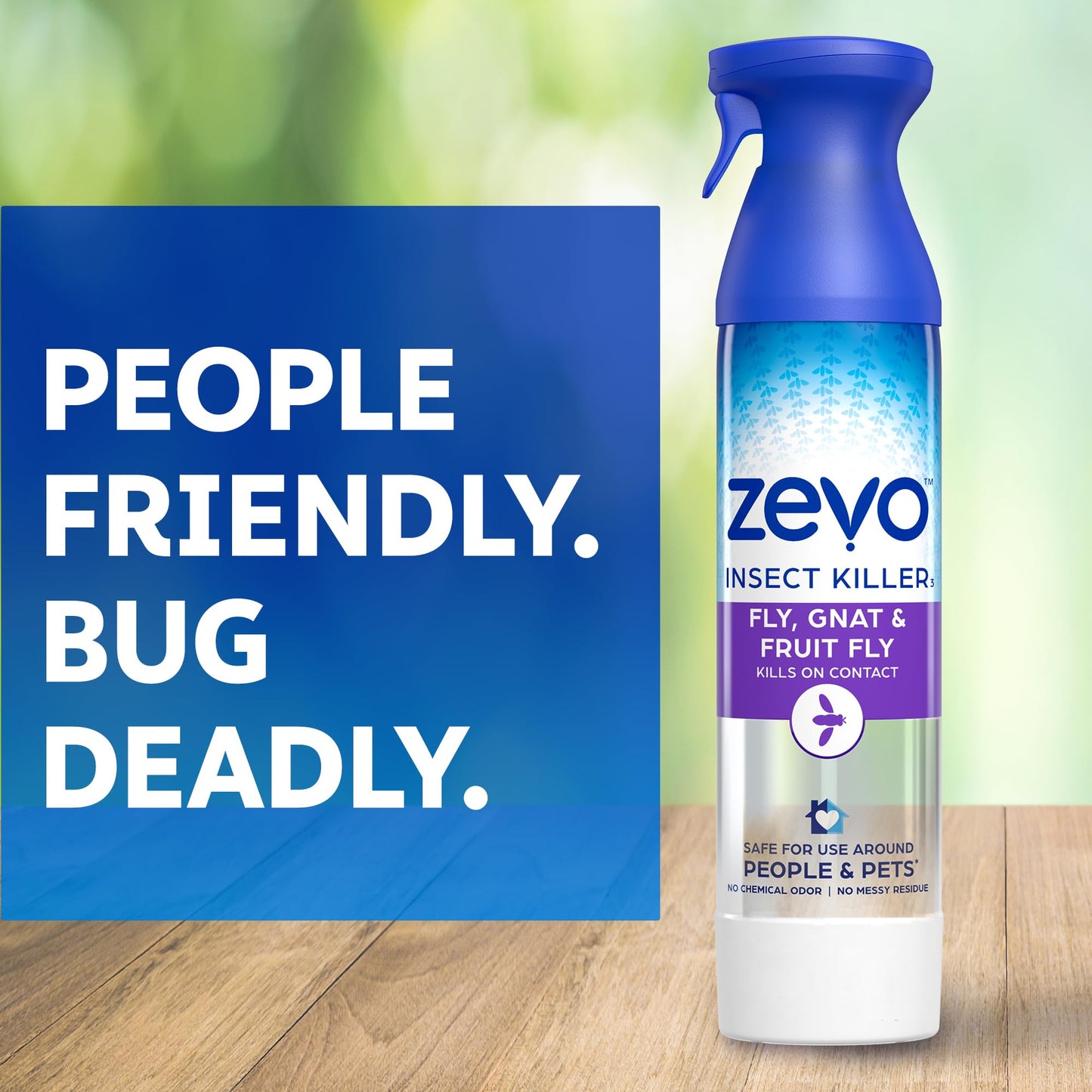 Zevo Flying Insect Killer Spray - Fruit Fly, Gnat, Fly & Mosquito Bug Spray for Home Use with Rosemary & Cornmint Oil - Indoor & Outdoor Use (2 Bottles)