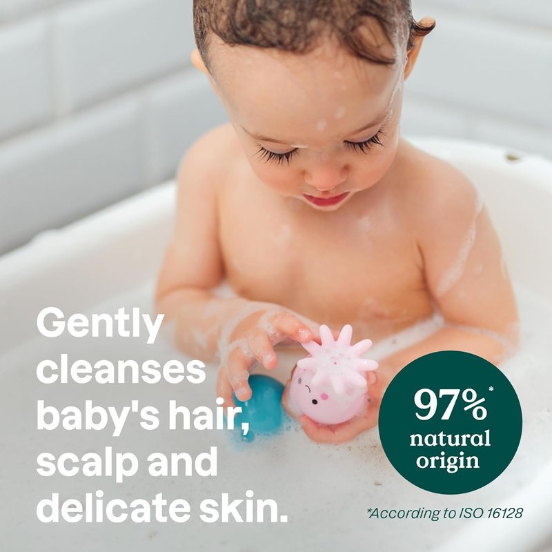 ATTITUDE Baby 2-in-1 Shampoo & Body Wash - EWG Verified, Vegan, Orange & Pomegranate | 16 Fl Oz (Pack of 3)
