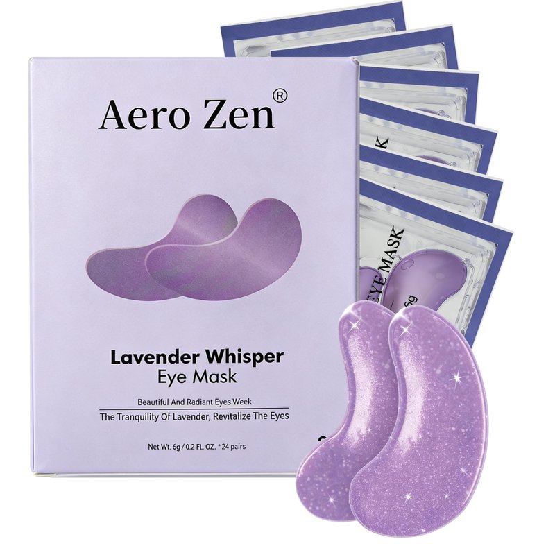 Aero Zen Lavender Collagen Under Eye Patches, Hydrating Gel Eye Masks with Hyaluronic Acid for Dark Circles, Puffiness, Under Eye Bags & Wrinkles, Ideal Beauty Gift for Women, 24 Pairs