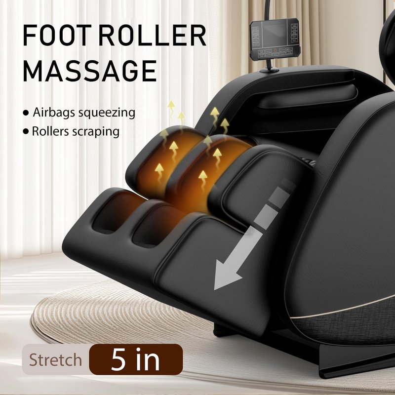 AYJOIR 2026 Massage Chair Full Body, Zero Gravity SL-Track Shiatsu Massage Recliner Chair with Body Scan, 6 Fix Point Rollers,Airbags,Deep Yoga Stretch, Heating Function