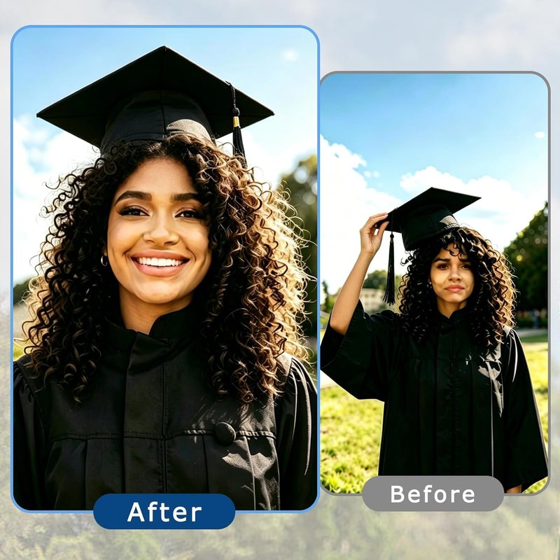 Graduation Cap Headband Insert - Securely Fits Curly, Natural Hair | Black Four Leaves Clover Design