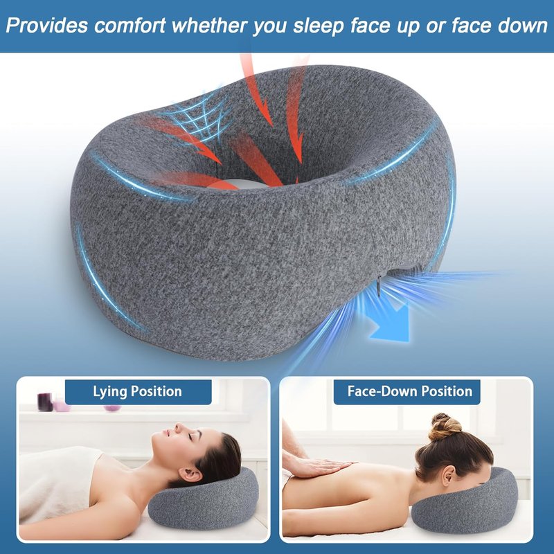 Face Down Pillow | Comfortable Massage Headrest for Post-Surgery Recovery & Neck Pain Relief