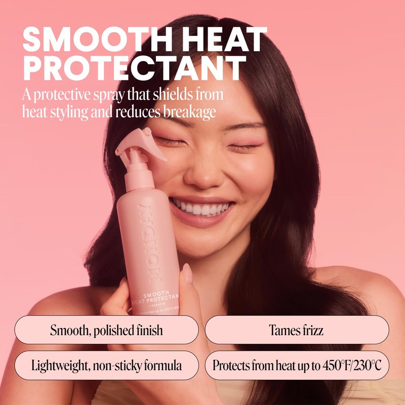 MONDAY HAIRCARE SMOOTH Heat Protectant with Keratin – 6 oz for a Smooth, Polished Finish(Pack of 2)