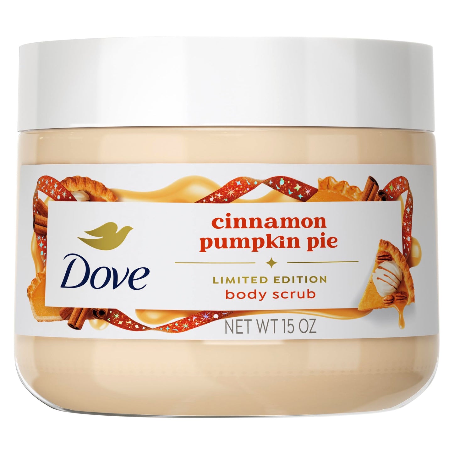 Dove Scrub Cinnamon Pumpkin Pie Exfoliates & Moisturizes Skin 15 OZ