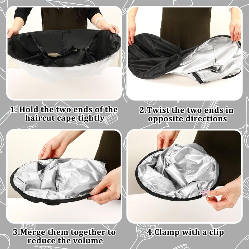 Hair Cutting Cloak Cape - Professional Adjustable Haircut Cape for Adults & Kids | Foldable Design for Home Salon Use