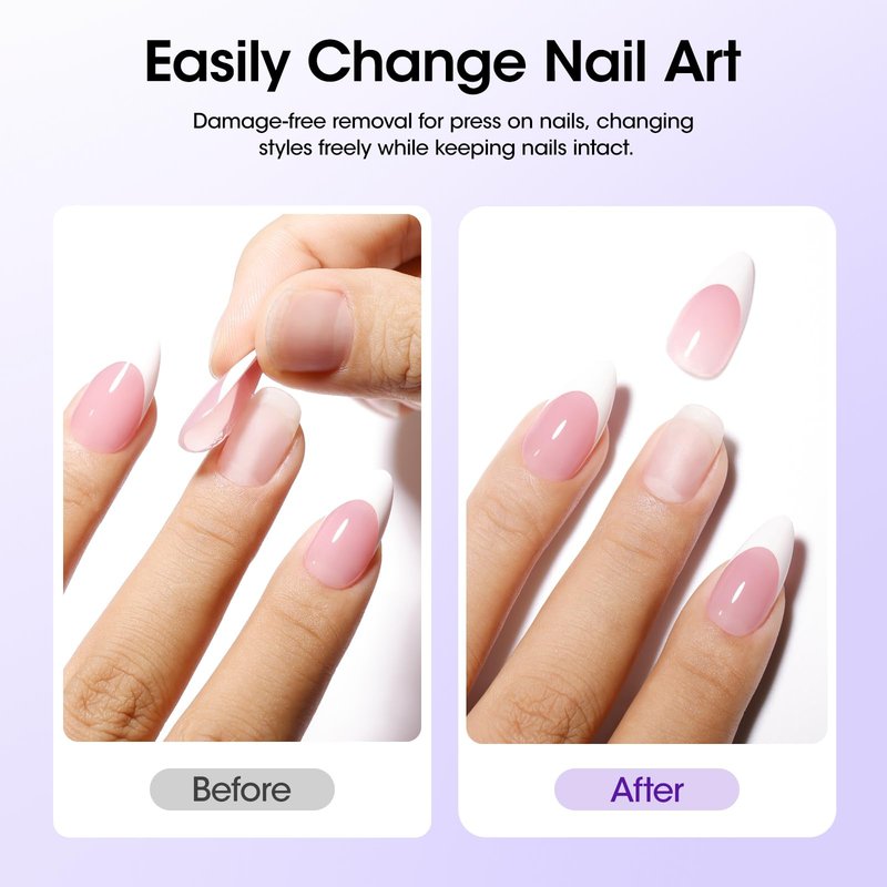 GELLEN Quick Dry Peel off Gel Base Coat, Lamp-Free Peelable Base Coat for Gel Polish, Non U V Gel for Thin & Weak Nails, Easy Removal without Damage, For Nail Practice Beginners