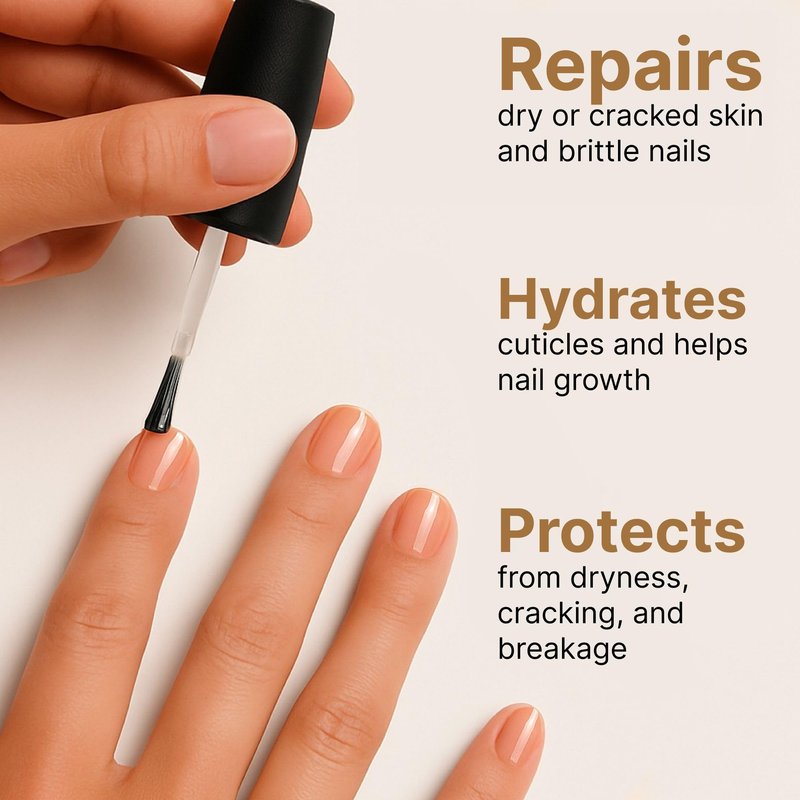 C CARE Sweet Almond Cuticle Oil For Nails - Repairs Cuticles Overnight - Moisturizes and Strengthens Nails and Cuticles - Dropper & Brush included - 2.5oz