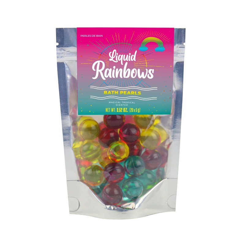 Gift Republic Liquid Spirit Rainbow Bath Pearls 20-Pack Magical Tropical Scent