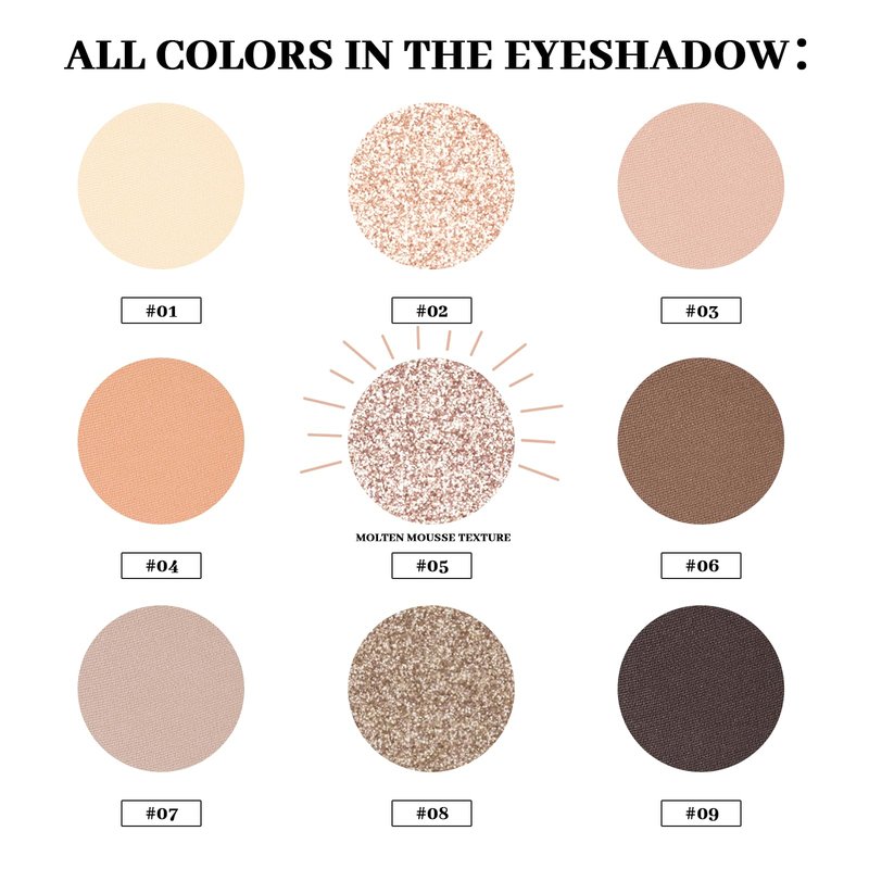 MYSTER ROSEY Neutral Eyeshadow Palette, Nude Eyeshadow Palette, Matte Eye Shadow Makeup Palette with Mirror, Long-Lasting Wear, Vegan, Cruelty-Free - 0.5oz (Satin Nude)