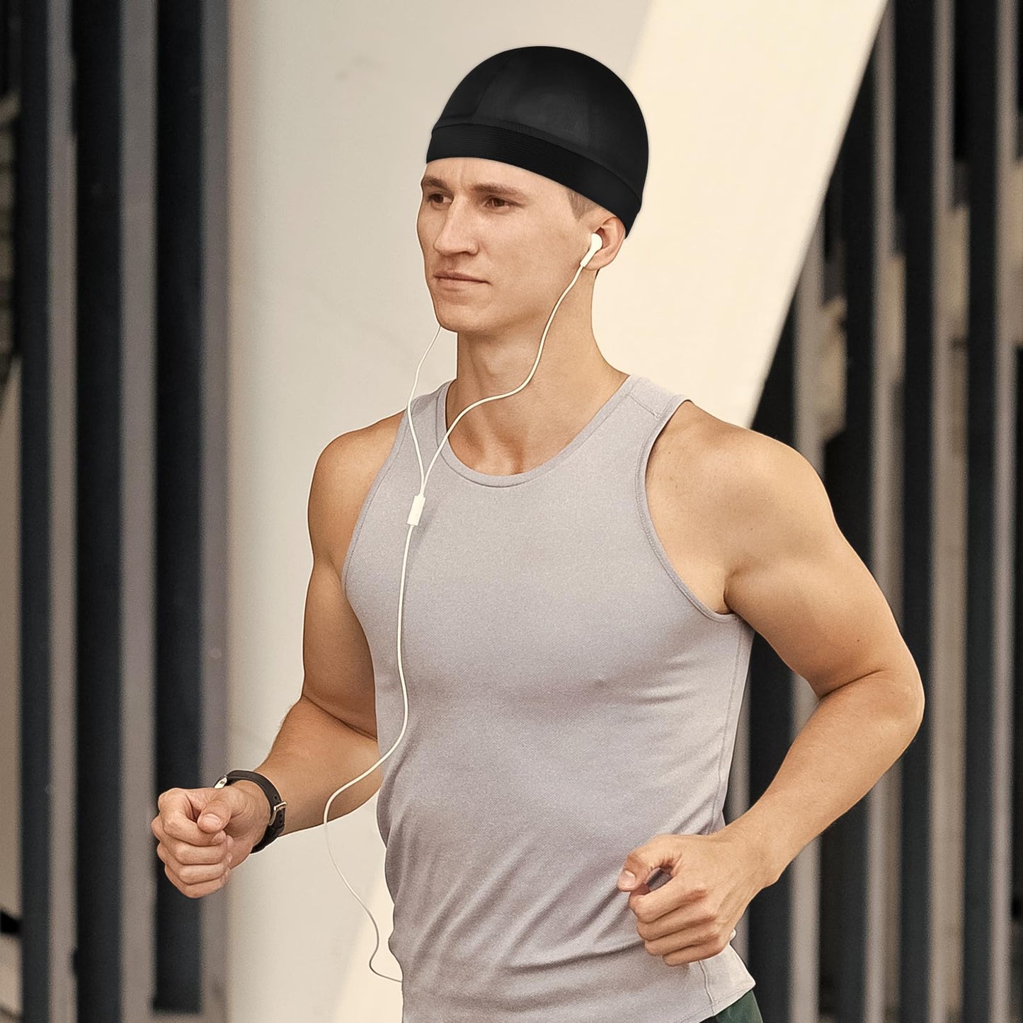3Pcs Wave Cap Silky Elastic Band Caps Soft Breathable Hair Wrap Satin Sleeping Shower Cap Hair Bonnet for Sleep Unisex Beanie Cap Beanies Hat for Men Women Athletes