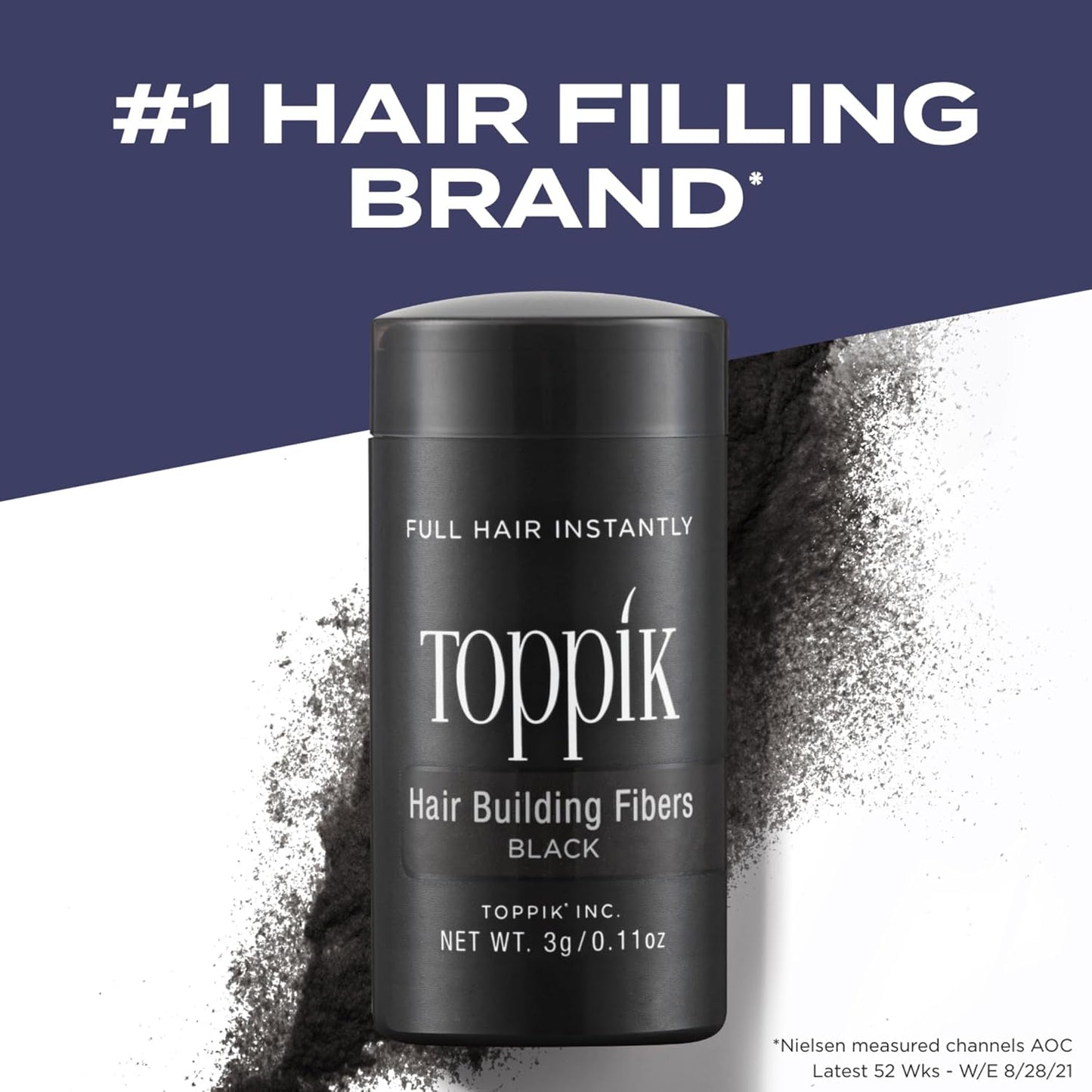Toppik Hair Building Fibers - Thicker, Fuller Hair for Fine or Thinning Hair | 9 Shades, 4 Sizes Available