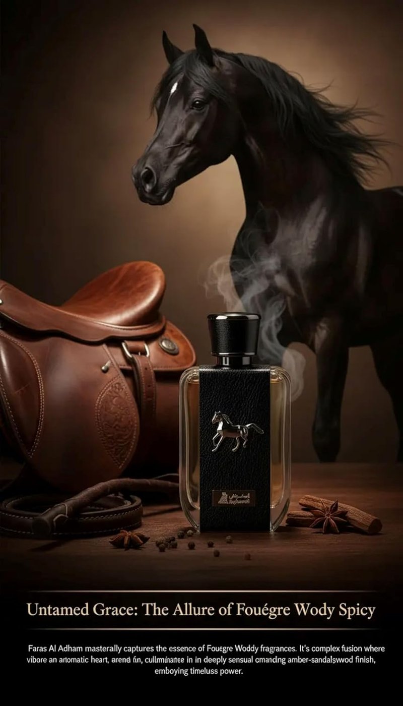 Faras Al Adham Eau de Parfum 100ml - Premium Wood Scent for Men | Long-Lasting Oriental Cologne
