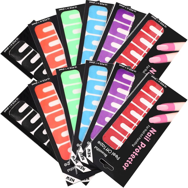 Outus Nail Polish Protector | 120 Pcs U-Shape UV Protection Tape for Cuticle Guard & Art