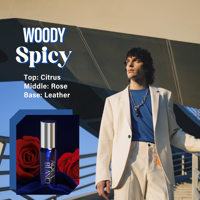 AQUA BLANCE Body Spray For Men, 2.1 Fl Oz/60 ML, Travel Size 3-Pack Set