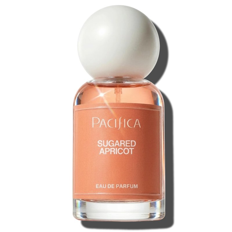 Pacifica Sugared Apricot Perfume for Women – Sweet Fruity Floral Eau de Parfum with Apricot Peach Jasmine Vanilla Sandalwood – Vegan Clean Beauty Long Lasting Fragrance Spray, 1 Fl Oz