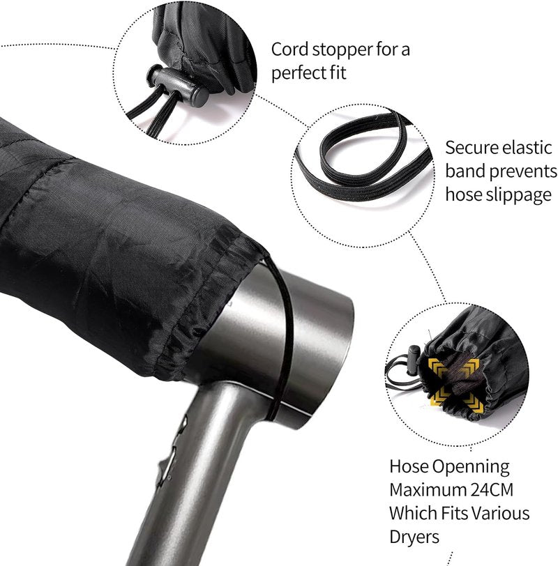 Skiennix Hooded Hair Dryer Bonnet - Upgraded Dual-Tubes for Even Heat | Hands-Free Drying for Thick & Curly Hair (Size L)