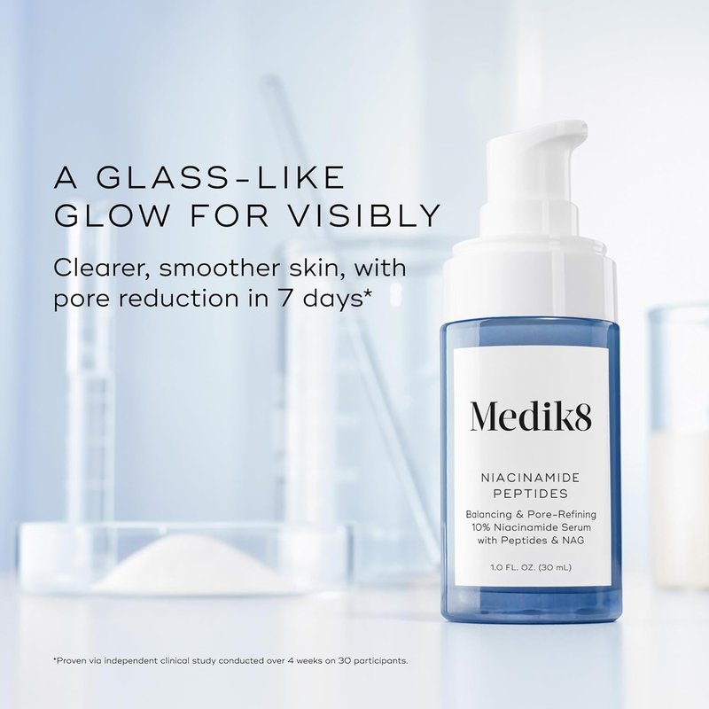Medik8 Niacinamide Peptides Serum - Hydrating Face Serum for Clear Skin & Smooth Texture - 1 oz