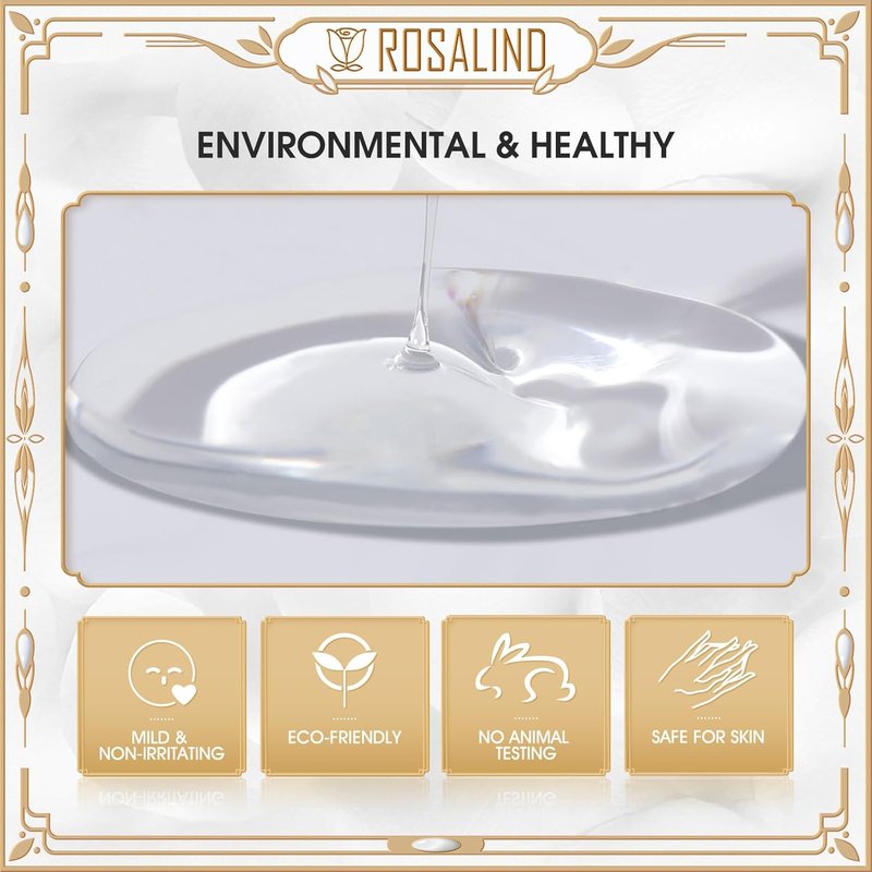 ROSALIND No Wipe Gel Top Coat & Base Coat Set - Soak Off LED Nail Polish | Clear Finish, 2 PCS