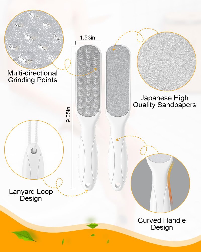 Foot Callus Remover for Feet: 4pcs Set Foot Scrubber for Women, Pedicure Tool for Smooth Cracked Heels & Dead Skin Care, Foot Grooming at Home