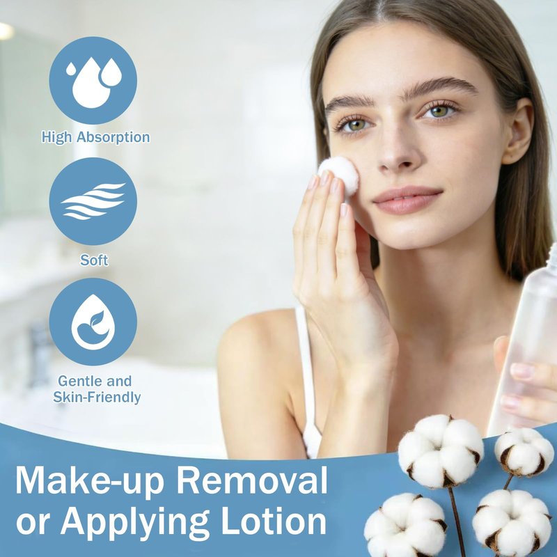 2000Pcs Cotton Balls Large Bulk, Pure & Natural Cotton Balls Absorbent Hypoallergenic Soft & Gentle for Face, Baby Care& First-Aid, Makeup, Nail Polish Remover, Household Needs, DIY Crafts & Pet Care