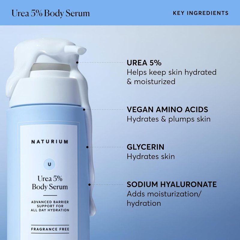 Naturium Urea 5% Body Serum - Lightweight Hydrating Formula for Soothing Barrier Support | 14 oz