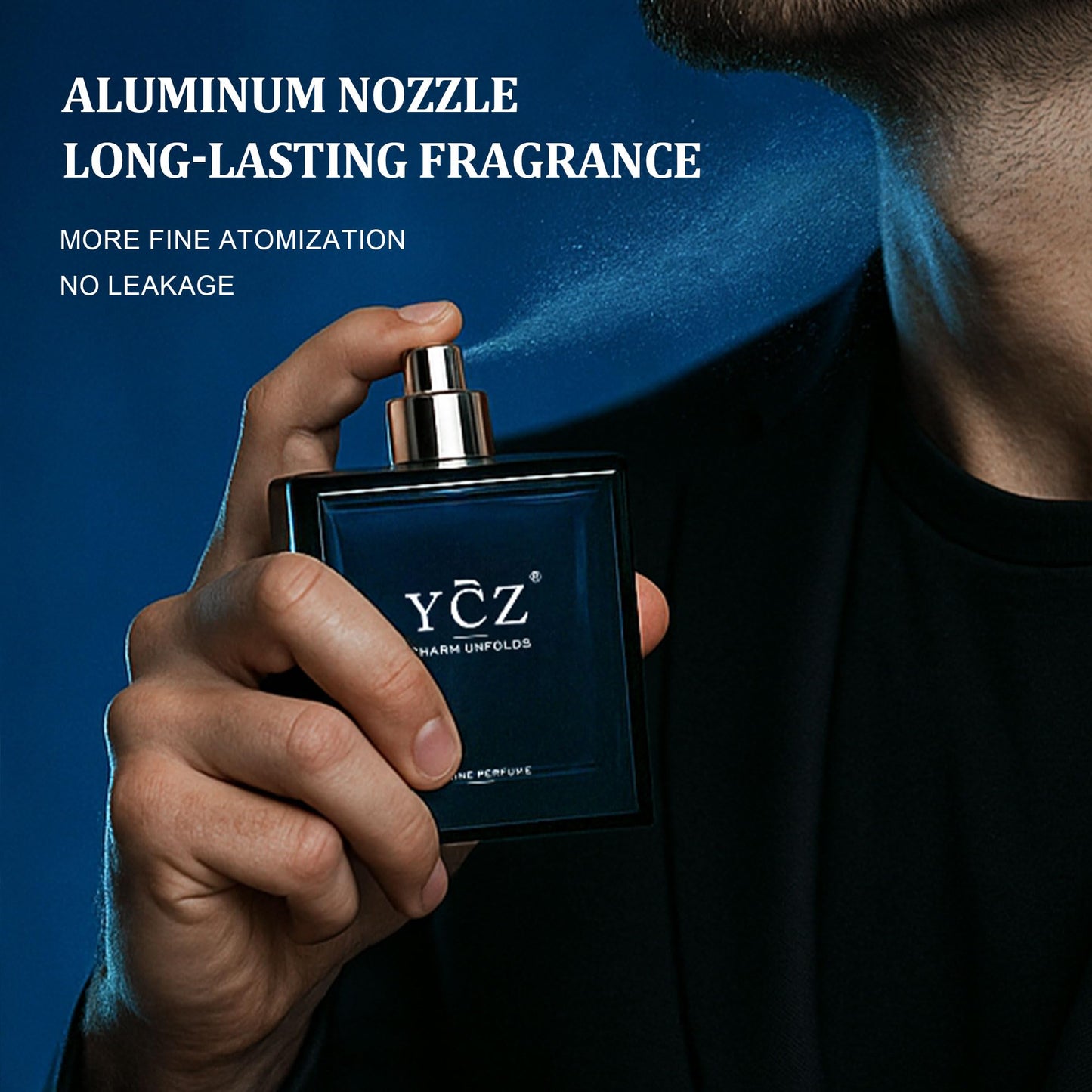 Ycz Charm Unfolds Marine Perfume for Men, 3.4 oz. Long Lasting Eau De Parfum Cologne For Men, Oriental Woody Fragrance - Ideal Special Occasions, Making it the Ideal gentlemen’s Gift
