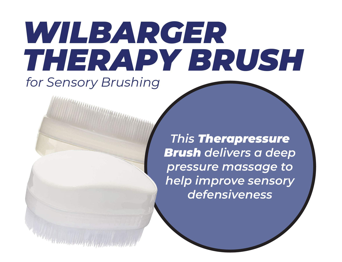 Wilbarger Therapy Brush, 2 Pack – Therapressure Brush for Occupational Therapy for Sensory Brushing – Protocol Designed by Patricia Wilbarger – Use as Part of The Wilbarger Brushing Protocol