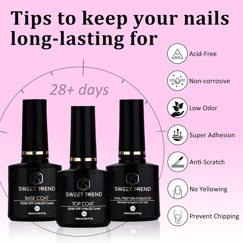 Skiennix Acrylic Nail Kit - 20g Clear White Pink Powder & Liquid Set for Beginners | Professional Tools for Home & Salon