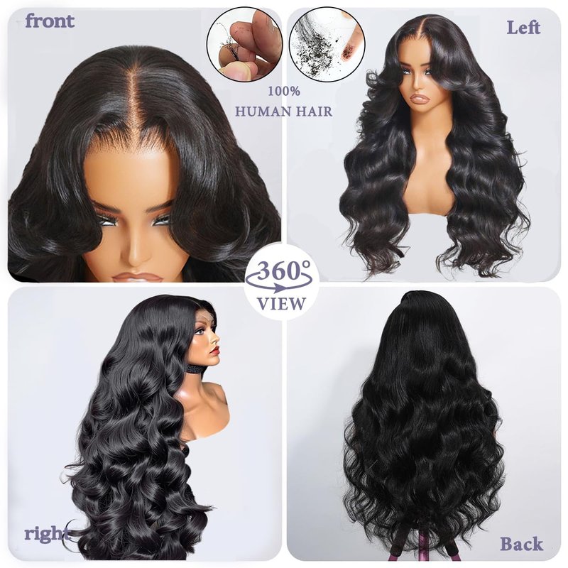 30 Inch Lace Front Wig - 13x6 Human Hair Body Wave, 200% Density, HD Transparent Lace | Tangle-Free, Natural Color