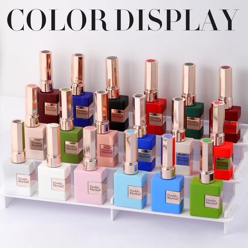 Double Rhythm 0.50 OZ Translucent Gel Polish Same Color Same Bottle Sheer Pastel Neutral Natural Milky 15 ML Jelly UV Nail Art DIY at Home (Beige Nude-A1511)