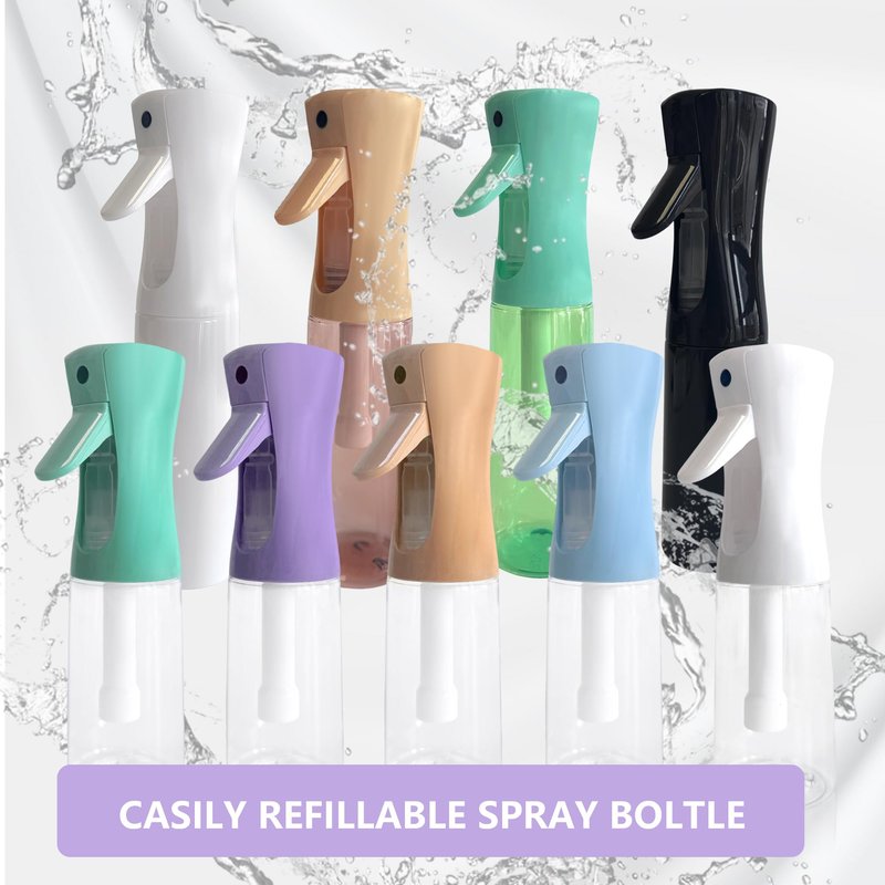 Miralosvian Spray Bottle for Hair Continuous Ultra Fine Mist (200ml) 360° Multi Spray Bottle for Plants, Cleaning, Skin Care Leakproof & Durable 1 Pack