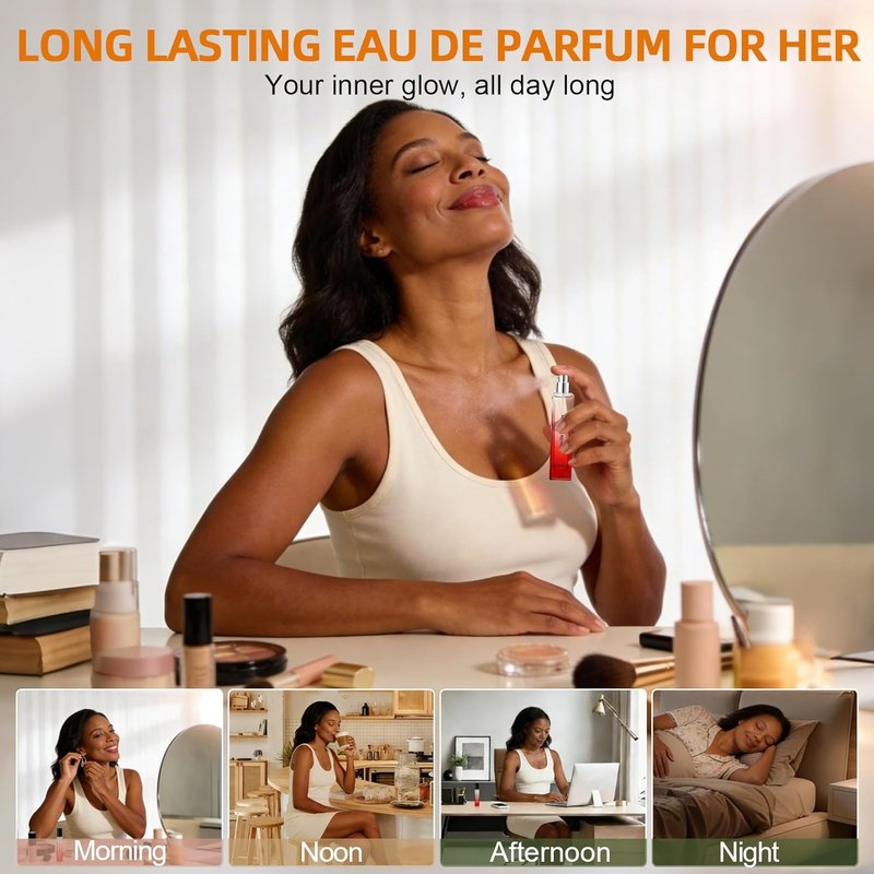 Pheromone Perfume for Women - Amber Vanilla Eau Fraiche | Long-Lasting 0.51 Fl Oz Travel Size Spray