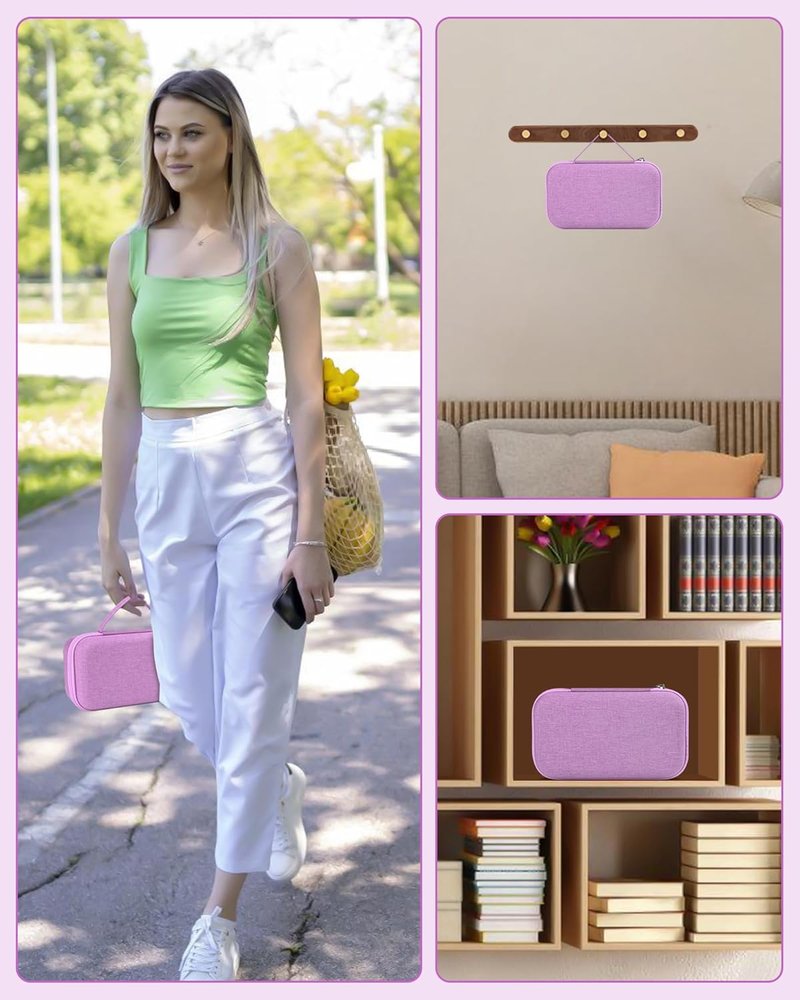 Asthma Inhaler Case - Portable Nebulizer & Spacer Storage for Kids & Adults | Travel-Friendly Purple Design