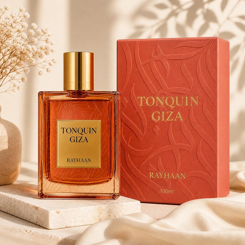 Rayhaan Tonquin Giza – Gourmand, Spicy, Sweet, Warm – Eau de Parfum Spray Long-Lasting Fragrance for Unisex, 3.4 Ounce / 100 ml