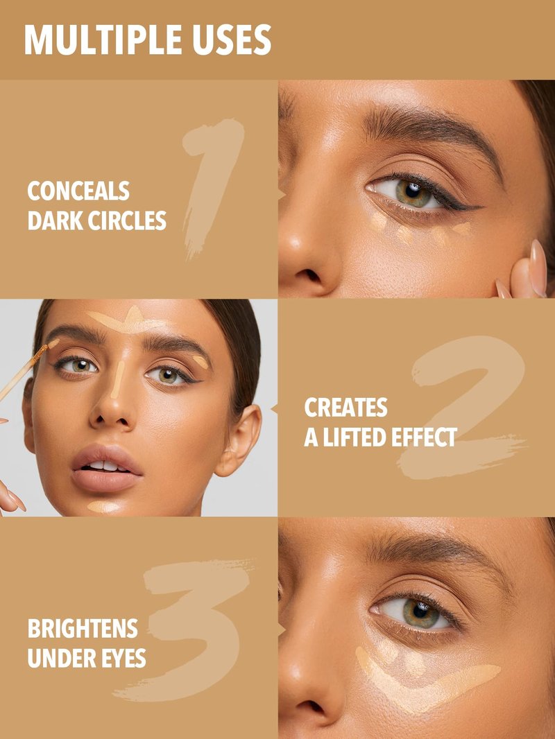 SHEGLAM 12HR Full Coverage Concealer Matte Finish Concealer Stick for Under Eye and Dark Circles - Sand