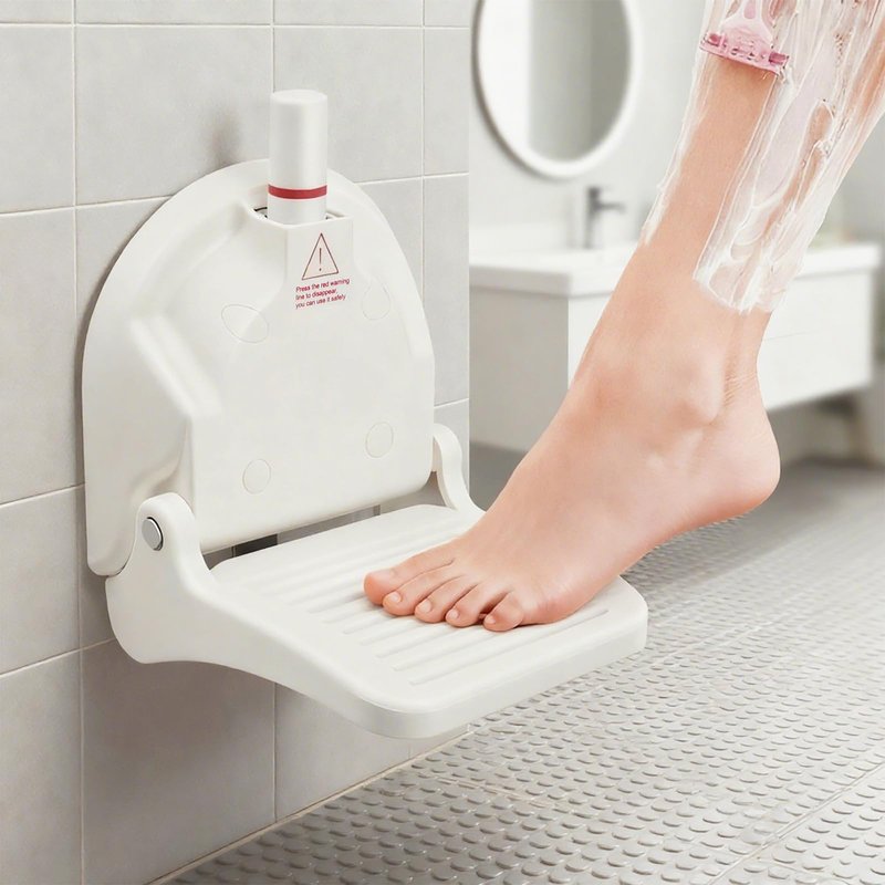Shower Foot Rest for Shaving Legs,Shaving Stool with Vacuum Suction Cup,Foldable Reusable Shower Step for Shaving Legs,Shaving Step for Inside Shower